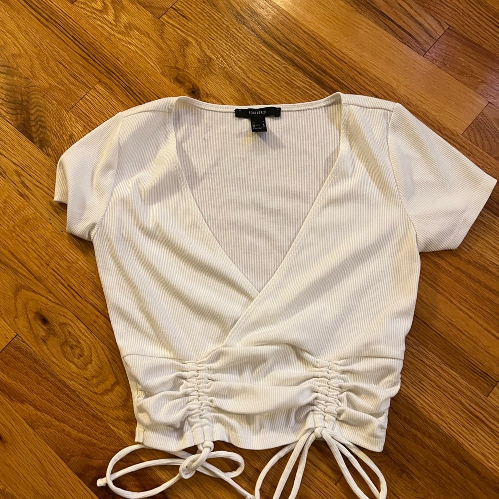 Forever 21 white shirt with bows